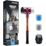 Halder Schonhammer Starterkit, SIMPLEX-Schonhammer D60, Gummikomposition mit Standfuß + Flaschenöffner | 3027s026