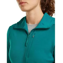 Icebreaker Quantum IV Fleecejacke Blau/Smaragd S
