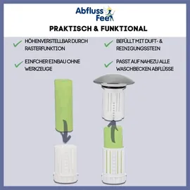Abfluss-Fee Verschlussstopfen weiß/chrom mit Duftstein | Gr.: onesize