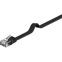 goobay 95388 CAT 6 Flach-Patchkabel, U/UTP, Schwarz