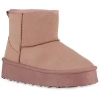 VAN HILL Damen Winter Boots in Altrosa