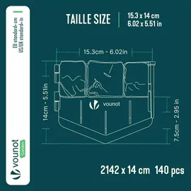 VOUNOT Rasenkante Kunststoff 21,4 m 140 Stück Terrakotta