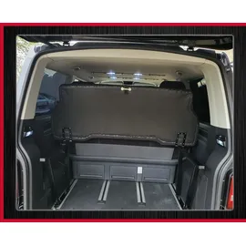 BREMER SITZBEZÜGE Multiflexboard kompatibel mit VW T5 T6 T6.1 Multivan Multiflexboard klappbar D01 Bettverlängerung Zubehör/Höhe 51cm inkl. Konsolen/in Farbe: Kunstleder Schwarz