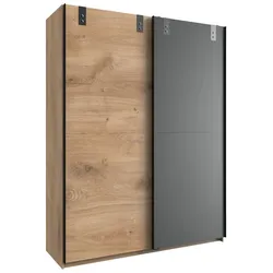 WIMEX Schwebetürenschrank Liverpool 135 x 198 cm Holzoptik Braun Eiche