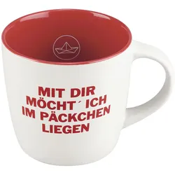 Tasse - im Päckchen liegen - rot