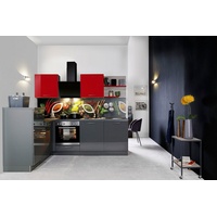 Express Küchen Winkelküche »Jena«, vormontiert, mit Soft-Close-Funktion, Stellbreite 245 x 175 cm rot