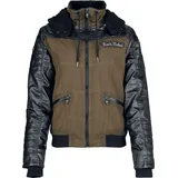 Rock Rebel by EMP Damen schwarz/olive Übergangsjacke mit Kapuze XL - XL