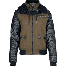 Rock Rebel by EMP Damen schwarz/olive Übergangsjacke mit Kapuze XL - XL