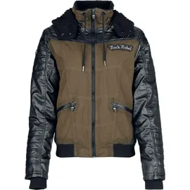 Rock Rebel by EMP Damen schwarz/olive Übergangsjacke mit Kapuze XL - XL