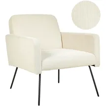 Beliani Sessel NARKEN Cord 72 x 71 x 70 cm Beige