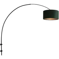 Steinhauer Wandlampe Bogenleuchte Wandleuchte schwarz Textil grün beweglich E27