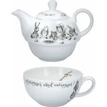 Creative Tops Alice im Wunderland Teekanne und Tasse Set 1-tlg. weiß