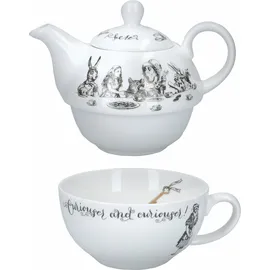 Creative Tops Alice im Wunderland Teekanne und Tasse Set 1-tlg. weiß