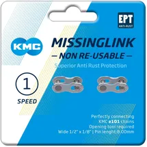 KMC Unisex - Erwachsene 101 NR EPT Fahrradkette, schwarz, 1size