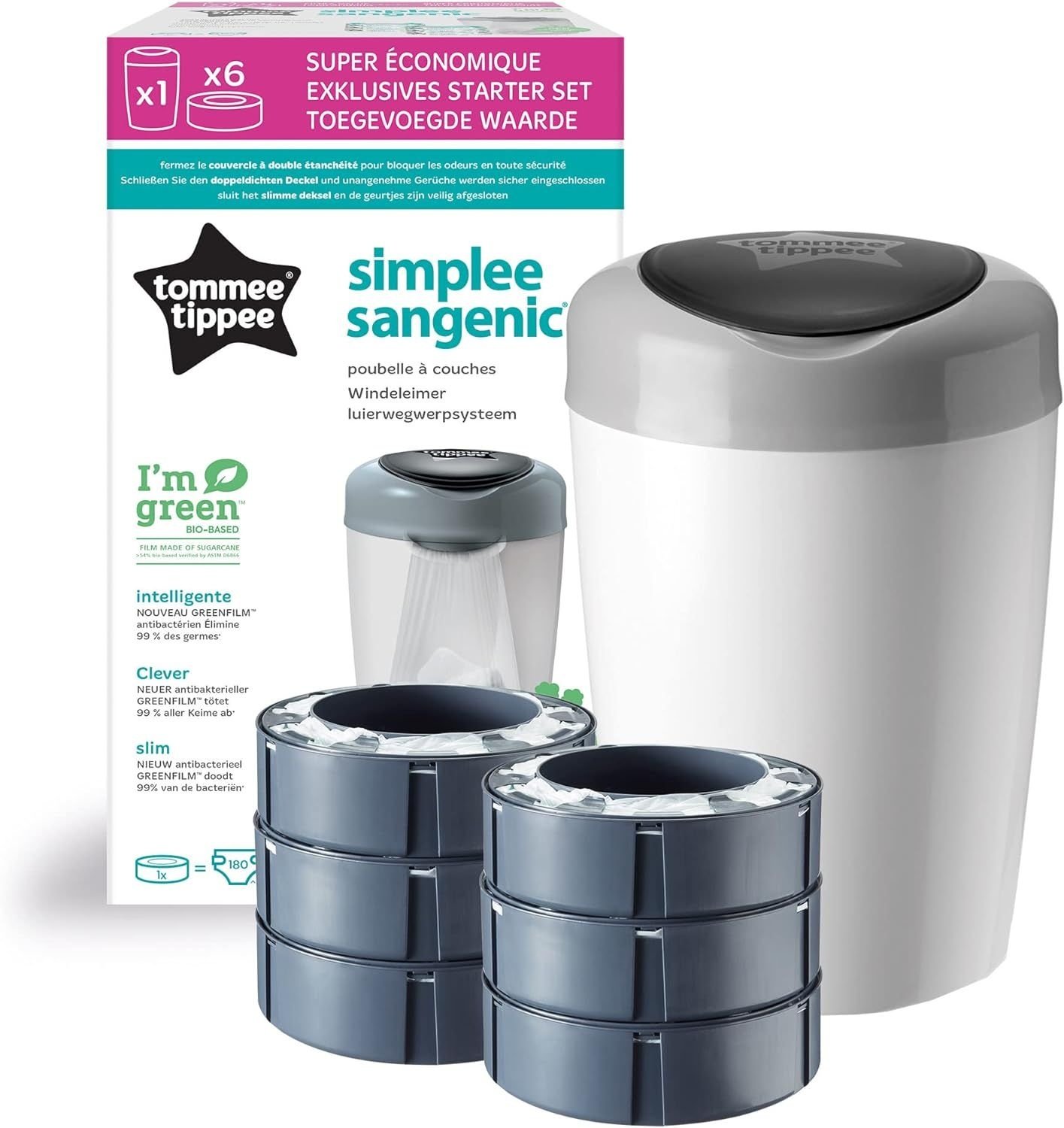 Tommee Tippee Windeleimer Simplee Sangenic 7 St