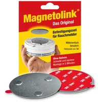 MAGNETOLINK Magnetolink, Magnetbefestigungsset für Rauchmelder, Werkzeugfreie Montage mit 3M-Klebepads,