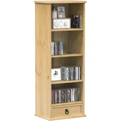 CD-Schrank Corona 40x30x110 cm Massivholz Kiefer