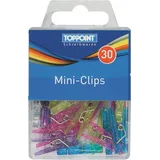 Stylex 24435 - Mini-Wäscheklammern, Clips aus Kunststoff, ca. 25 x 5 x 6 mm groß, 30 Stück farbig sortiert mit Metallfeder, zum Basteln und Dekorieren