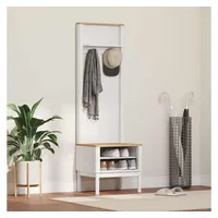 vidaXL Flurschrank FLORO 50 x 40 x 158 cm Weiß