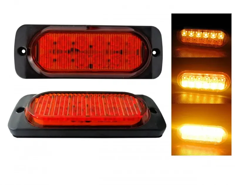 12-LED-Warnlampe, gelbes Blitzlicht, blinkend MAR950