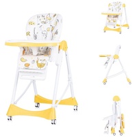 Chipolino Kinderhochstuhl Bambino Fußstütze verstellbar klappbar Sicherheitsgurt gelb