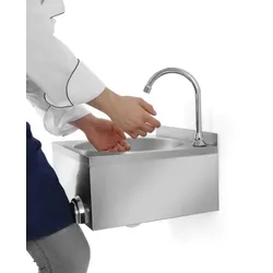 Hendi Handwaschbecken mit Kniebedienung aus Edelstahl