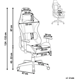 Beliani VICTORY Gaming-Stuhl Schwarz