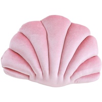 F Fityle Muschelkissen, Muschelkissen, Bodenkissen, fest gefülltes Überwurfkissen, Plüschoberfläche, waschbar, Einweihungsgeschenk, verschleißfest, schön, ROSA