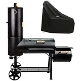 TAINO CHIEF 130kg Smoker Set Abdeckhaube Holzkohle-Grill Räucher-Ofen