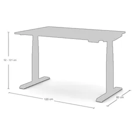 assmann büromöbel ASSMANN Elektrisch höhenverstellbarer Kinderschreibtisch JUNIOR Curved Eiche Polar Weiß, Memoryfunktion, Kollisionsschutz, 2-fach-Motorik - Weiß/Beige