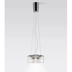 serien lighting Curling M Pendelleuchte mit Rope Stahlseilabhängung Acrylglasschirm klar | warmweiß (3000 K)