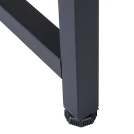 Vinsetto Computertisch Schreibtisch Eckschreibtisch höhenverstellbar Metall Schwarz