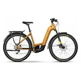 Haibike Trekking 8 Bosch 750Wh Elektro Trekking Bike Glossy Metallic Lava/Sparkling Yellow/Black Ink | 27.5" Wave S/46cm