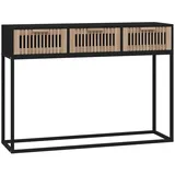 vidaXL Konsolentisch Schwarz 105x30x75 cm Holzwerkstoff und Eisen