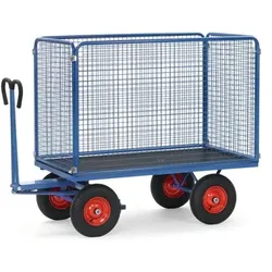 Handpritschenwagen 6446V, Vollgummireifen, Tragkraft 1.250kg - blau
