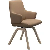 Polsterstuhl STRESSLESS "Laurel", braun (sand dinamica, walnuss), B:58cm H:92cm T:59cm, Microfaser DINAMICA (88% Polyester, 12% Polyurethan), Stühle, Low Back mit Armlehne, Größe L, mit schräggestellten Beinen in Walnuss