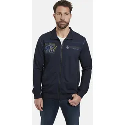 Sweatjacke JAN VANDERSTORM "Sweatjacke SIVID", Herren, Gr. 5XL, blau (dunkelblau), Obermaterial: 100% Baumwolle CO., Sweatjacken Sweatjacke