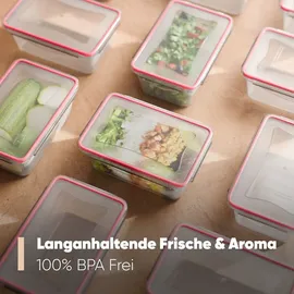 classbach classbach® Frischhaltedosen mit Deckel | 14er Set | 100% dicht | Meal Prep Boxen | für Mikrowelle Spülmaschine Gefrierfach geeignet | Lunchbox | Dosen Meal Prep stapelbar | Gefrierdosen | C-FHD 4009 K