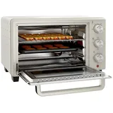 DOPWii Minibackofen Minibackofen, 21 L Toasterofen mit 1 Drahtgestell und 1 Backblech, 3 Kochmodi, 100 °C-230 °C, Edelstahl, Glas