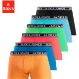 JACK & JONES Trunk »JACCRISP TRUNKS 6-PACK«, (Packung, 6 St.), Großpackung Jack & Jones blau, pink, schwarz, grün, hellblau, orange