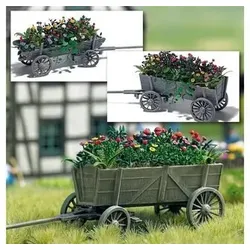 BUSCH 1228 H0 Holzwagen mit Blumen