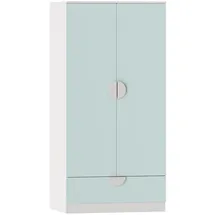 [en.casa] Kinderkleiderschrank Sandnes 123 x 60 x 40 cm Holz mintgrün