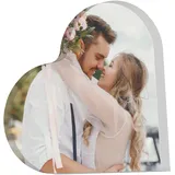 LMQJDZ Personalised Individual Crystal Clear Acrylic Block Plaque with Your Photo Image, Personalisierte Foto-Geschenke für Frauen, Männer, Hochzeit Geburtstag Jubiläum Valentinstag Geschenke