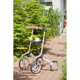TRUST CARE Outdoor Rollator Let's Go Out faltbar beige/silber