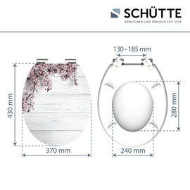 Schütte WC-Sitz FLOWERS and WOOD mit Absenkautomatik,