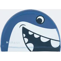 Badekappe Stoff beschichtet Aufdruck Grösse S - Shark blau, EINHEITSFARBE, M