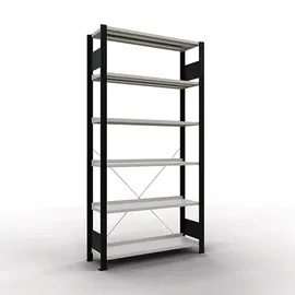 Schulte Aktenregal 200 x 100 x 30 cm Schwarz