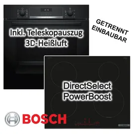 Bosch Herdset Backofen AutoPilot + Induktionskochfeld HomeConnect autark 60cm