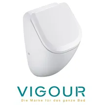 Vigour DERBY Urinal Zulauf verdeckt mit Deckel - Befestigungssatz, weiß