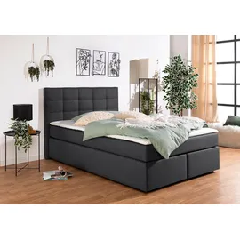 Home Affaire Boxbett HOME AFFAIRE "Ovalo", grau (anthrazit), B:154cm L:210cm, Komplettbetten, Boxspringbett, wahlweise mit Bettkasten, in H2, H3 & H4 erhältilich, Topseller